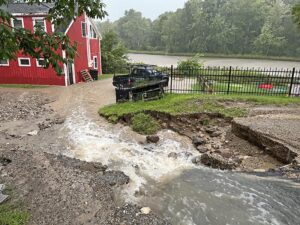 Torrential rainstorm drowns Middlebury, high water and mudslides close area roads