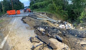 Culvert found for Route 116 repair, water woes remain