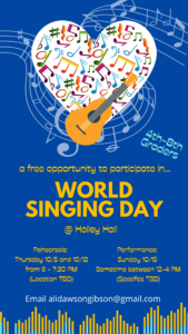 It’s World Singing Day on Oct. 15, join the chorus in Bristol