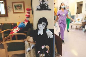 Creative caregivers craft scarecrows