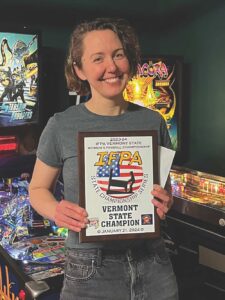 Emily May is Vermont pinball champ