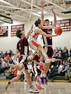 Tiger boys’ hoop outscores Eagles in Middlebury game