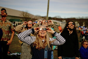 Vermonters (and lots of visitors) enjoy the solar eclipse