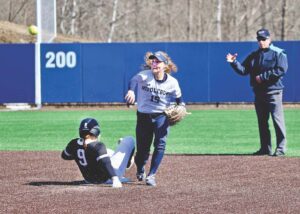 Panther softball sweeps Bowdoin on new field