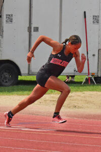 Hurley sprints to two wins at indoor track championships