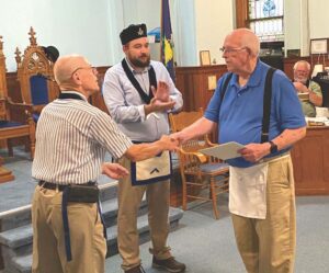 Gilbert Wideawake awarded his 50-Year Service pin