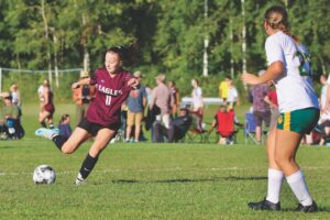Eagle girls mount strong defense