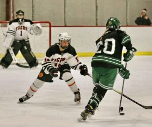 Tiger girls’ hockey strong against Rice, but ultimately falls