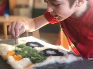 Needle felting’s impact on children and educators