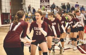 Eagle volleyball debuts with win