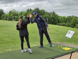 Girl golfers get pro tips at Ralph Myhre clinic