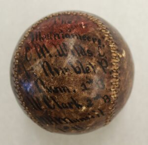 This ball won the Vt. Championship for the Bristol Mountaineers — in 1876!