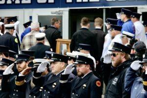 Funeral of Phil Stearns, 2nd Assistant Chief of the Addison Volunteer Fire Department