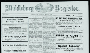 Before the Independent, locals read The Middlebury Register